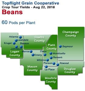 Topflight Crop Tour Map - 2018 Soybeans