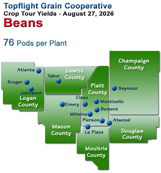 Topflight Grain Yield Map Soybeans 2026